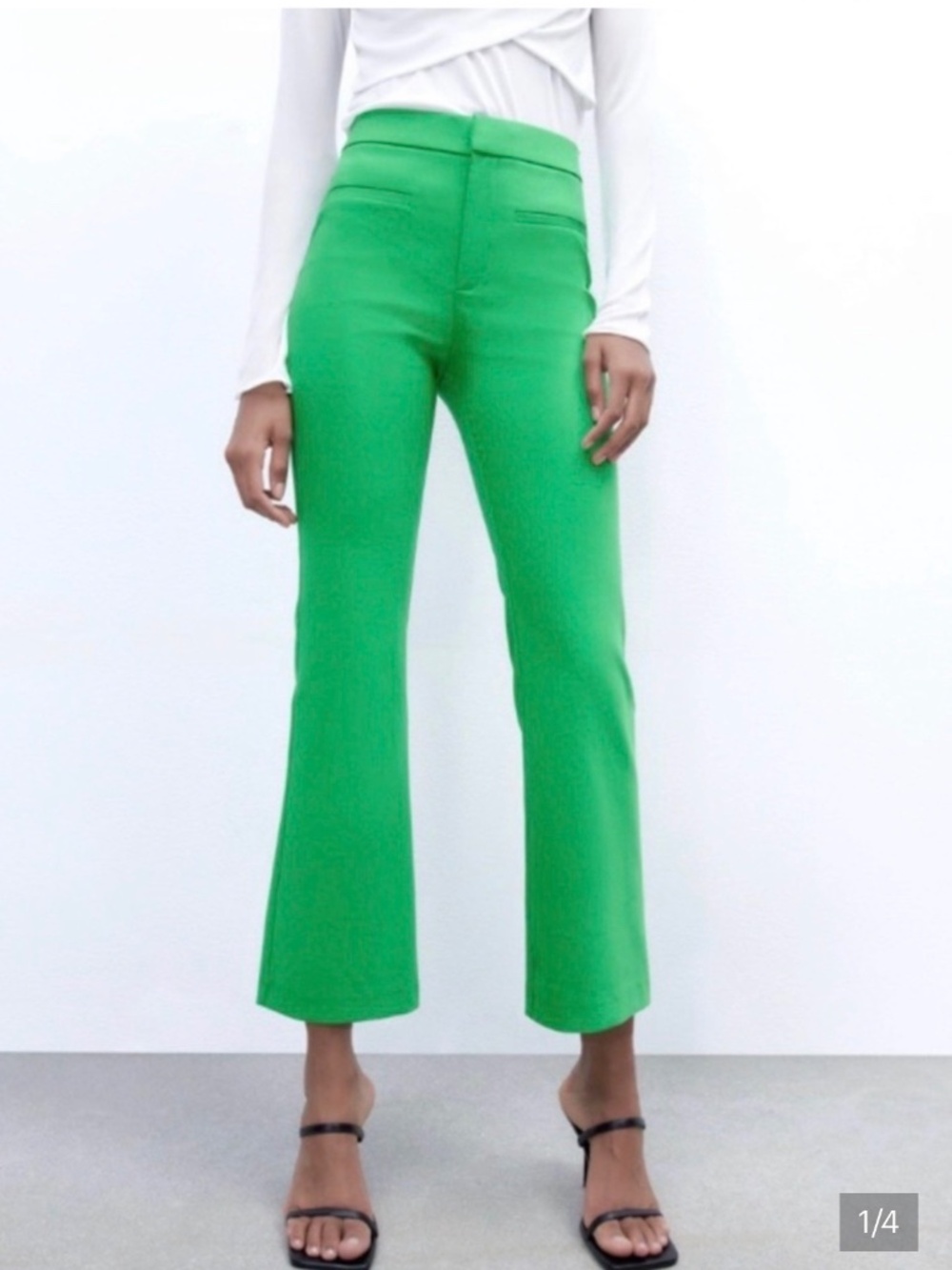 ZARA High waisted Cropped Flare Pants, SML